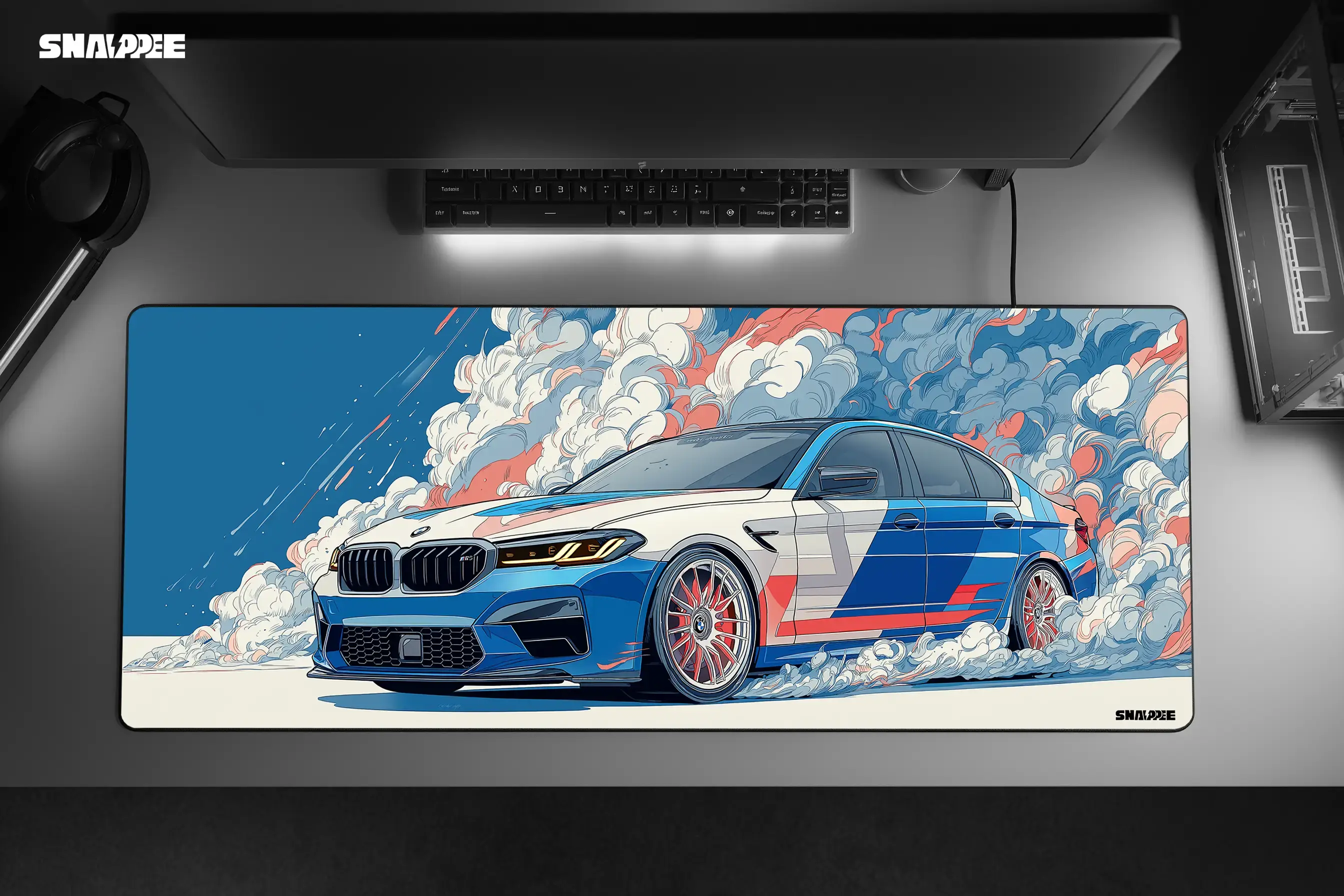 BMW CS Smoke Storm – Premium Gaming Mousepad