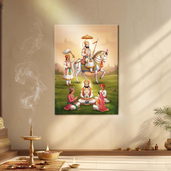 Baba Ramdev Ji: Eternal Guru & Guardian of Faith Metal Poster