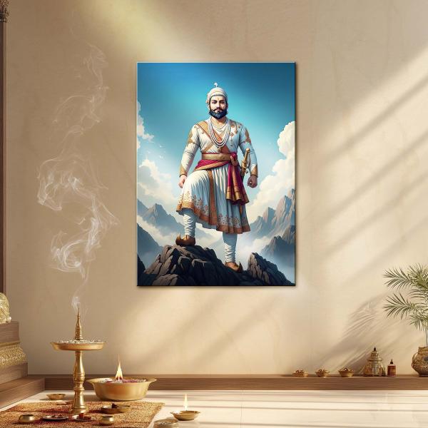 Chhatrapati Shivaji Maharaj: The Lion of Swarajya, Eternal Flame of Dharma & Freedom | Heroic Divine Metal Poster