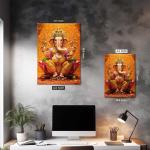 Ganesha: The Golden Lord of Prosperity & New Beginnings Metal Poster