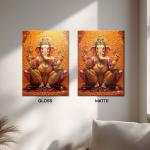Ganesha: The Golden Lord of Prosperity & New Beginnings Metal Poster