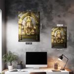 Shree Mahaganapati: The Golden Remover of Obstacles Metal Poster