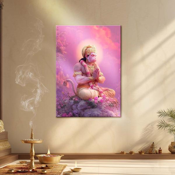 Hanuman: Divine Serenity Meditation Edition Metal Poster