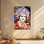Shri Krishna: The Eternal Flute Bearer of Divine Love | Sacred Metal Poster
