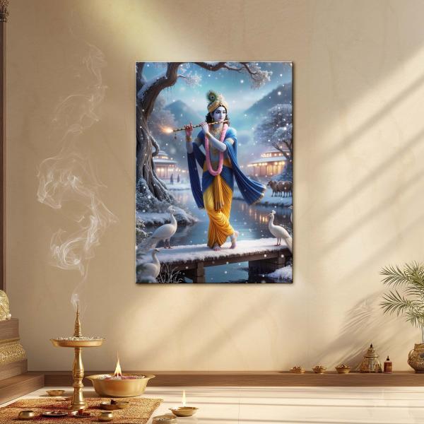 Krishna: The Winter Melody of Divine Grace Metal Poster