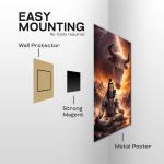 Mahadev with Nandi: Guardian of Silence | Divine Shiva Metal Poster