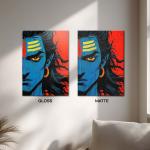 Fierce Divinity: Half-Face Mahadev Metal Poster