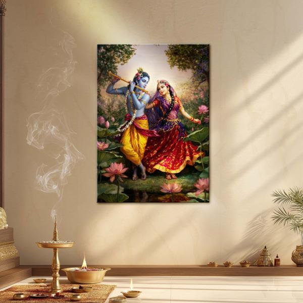 Radha-Krishna Raslila : Eternal Dance of Divine Love | Devotional Metal Poster