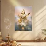 Saraswati: Lotus of Divine Wisdom Metal Poster