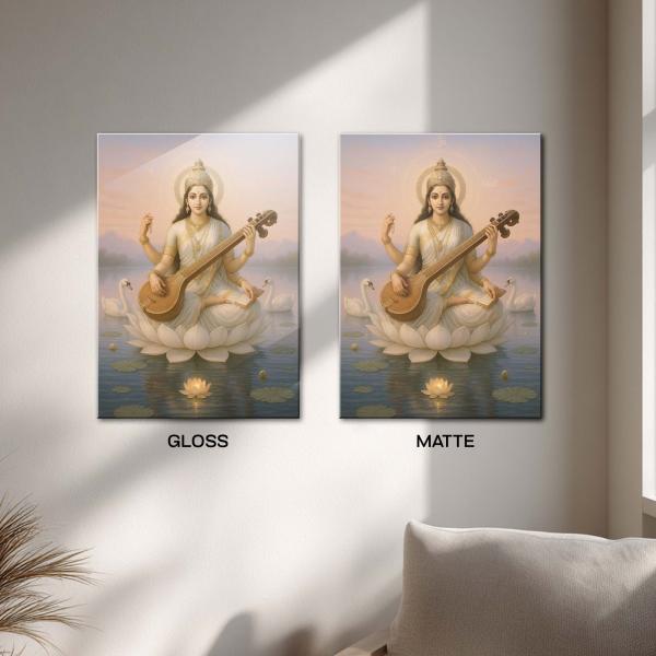 Saraswati: Lotus of Divine Wisdom Metal Poster