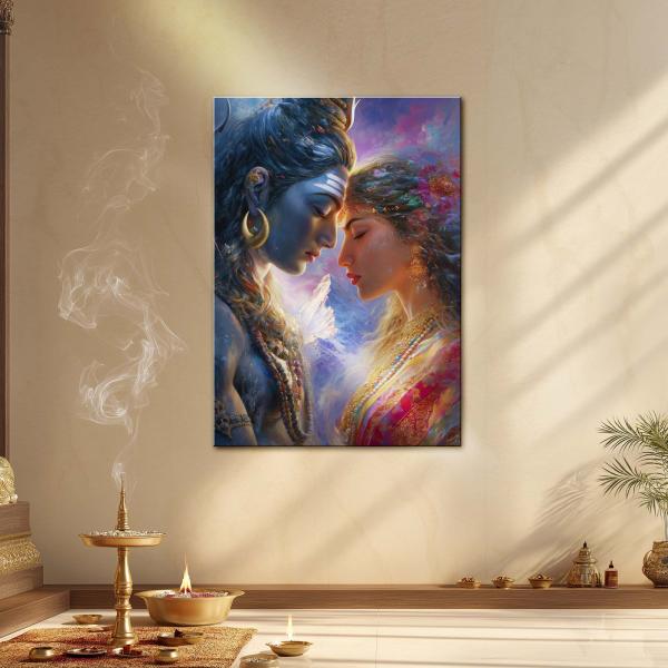 Shiv Parvati: Sacred Union of Souls Metal Poster