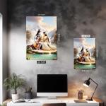 Shiva & Parvati: Divine Union of Stillness and Grace Metal Poster