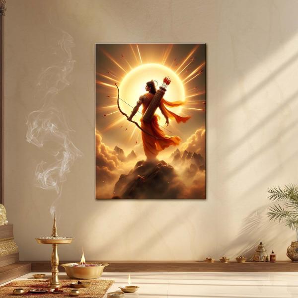Shree Ram Suryavanshi: The Solar Archer of Dharma | Divine Metal Poster