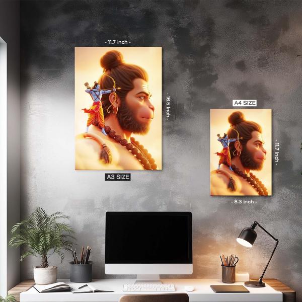 Ram Bhakt Hanuman: Strength Guided by Devotion Metal Poster