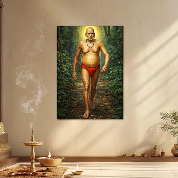 Shree Swami Samarth: The Walking Flame of Absolute Truth | Divine Ascetic Metal Poster