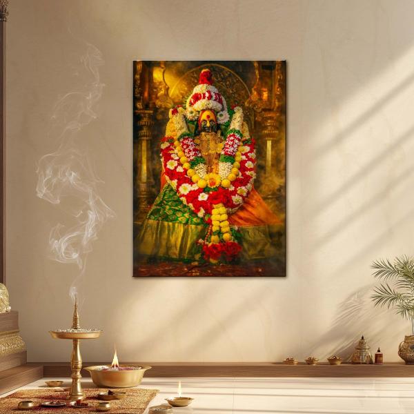 Aai Tuljabhawani: The Sovereign Mother of Power, Protection & Destiny | Divine Shakti Metal Poster